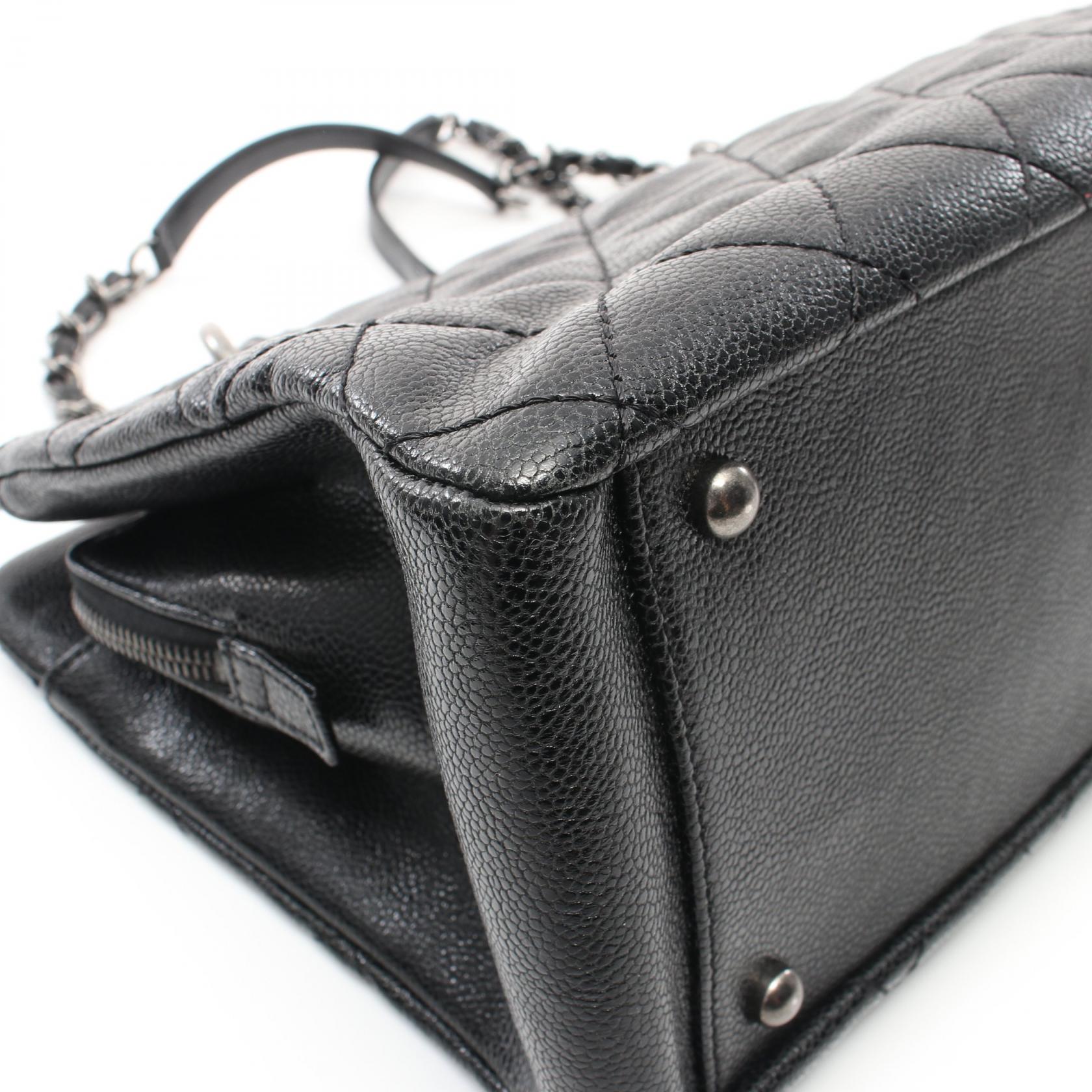 Top Quality Chanel Matelasse Leather Tote Bag Black