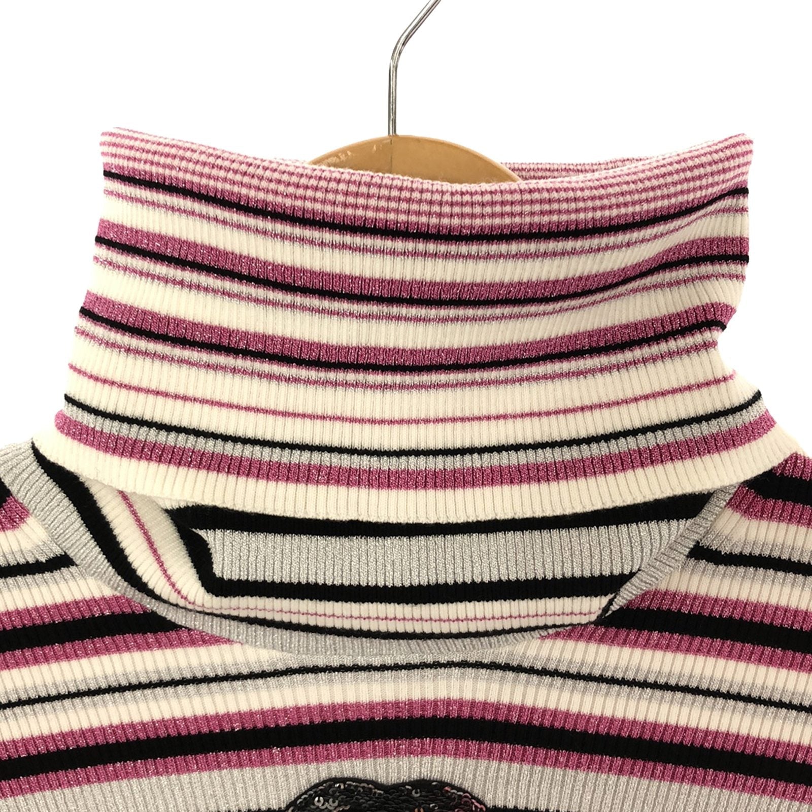 Top Quality Chanel Wool Turtleneck Knit Top Pink