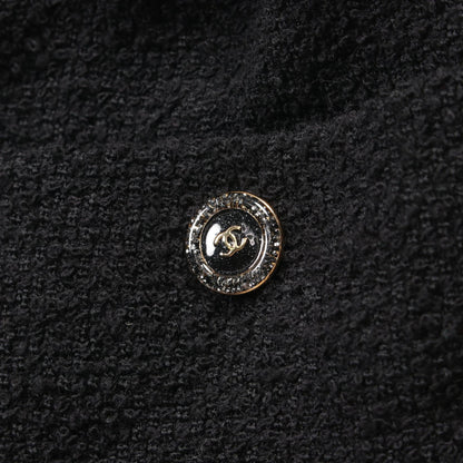 Top Quality Chanel Wool Silk Dress Black P72686V62937