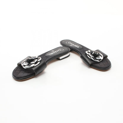 Top Quality Chanel Camellia Leather Sandals G29154