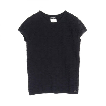 Top Quality Chanel Cotton Knit Top Navy