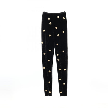 Top Quality Chanel Viscose Motif Pants Black/Gold