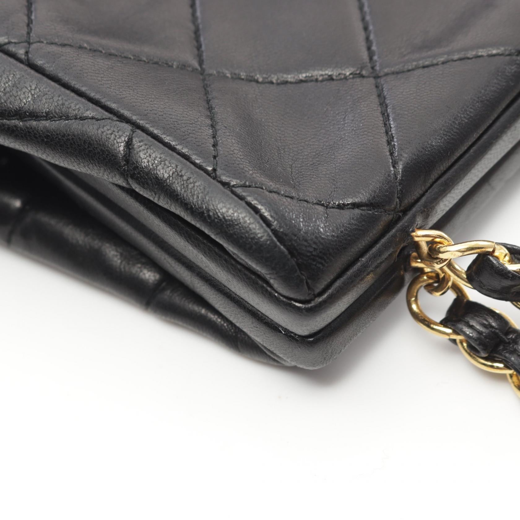 Top Quality Chanel Lambskin Matelasse Handbag Black