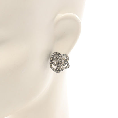 Top Quality Chanel Coco Mark Earrings Stainless Steel Rhinestone