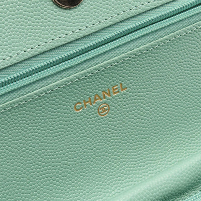 Top Quality Chanel Matelasse Leather Shoulder Bag Green