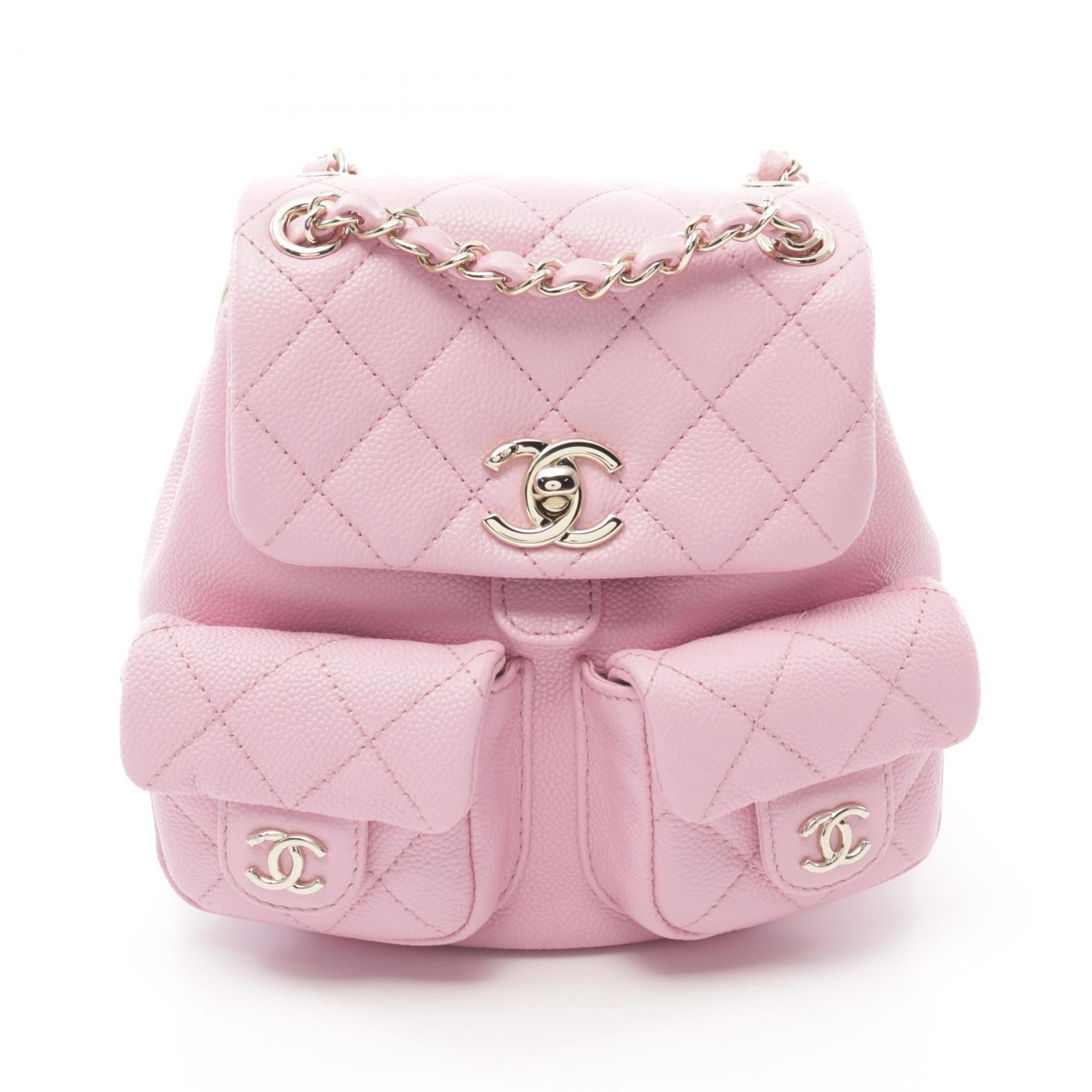 Top Quality Chanel Coco Mark Small Leather Backpack Pink
