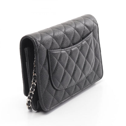 Top Quality Chanel Caviar Skin Matelasse Shoulder Bag Black