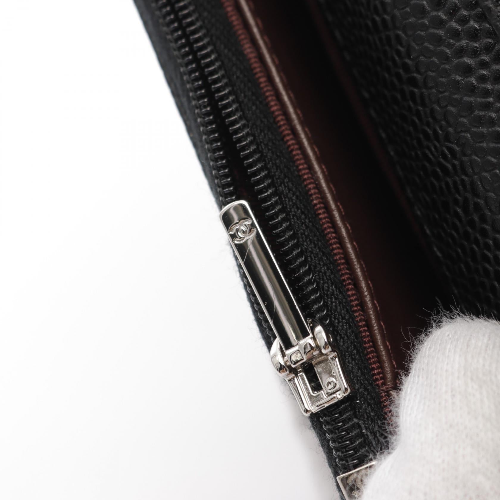 Top Quality Chanel Caviar Skin Matelasse Shoulder Bag Black