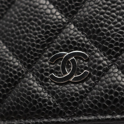 Top Quality Chanel Caviar Skin Matelasse Shoulder Bag Black