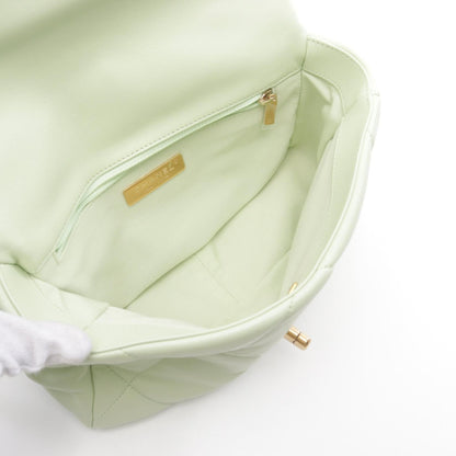 Top Quality Chanel 19 Matelasse Leather Shoulder Bag Green