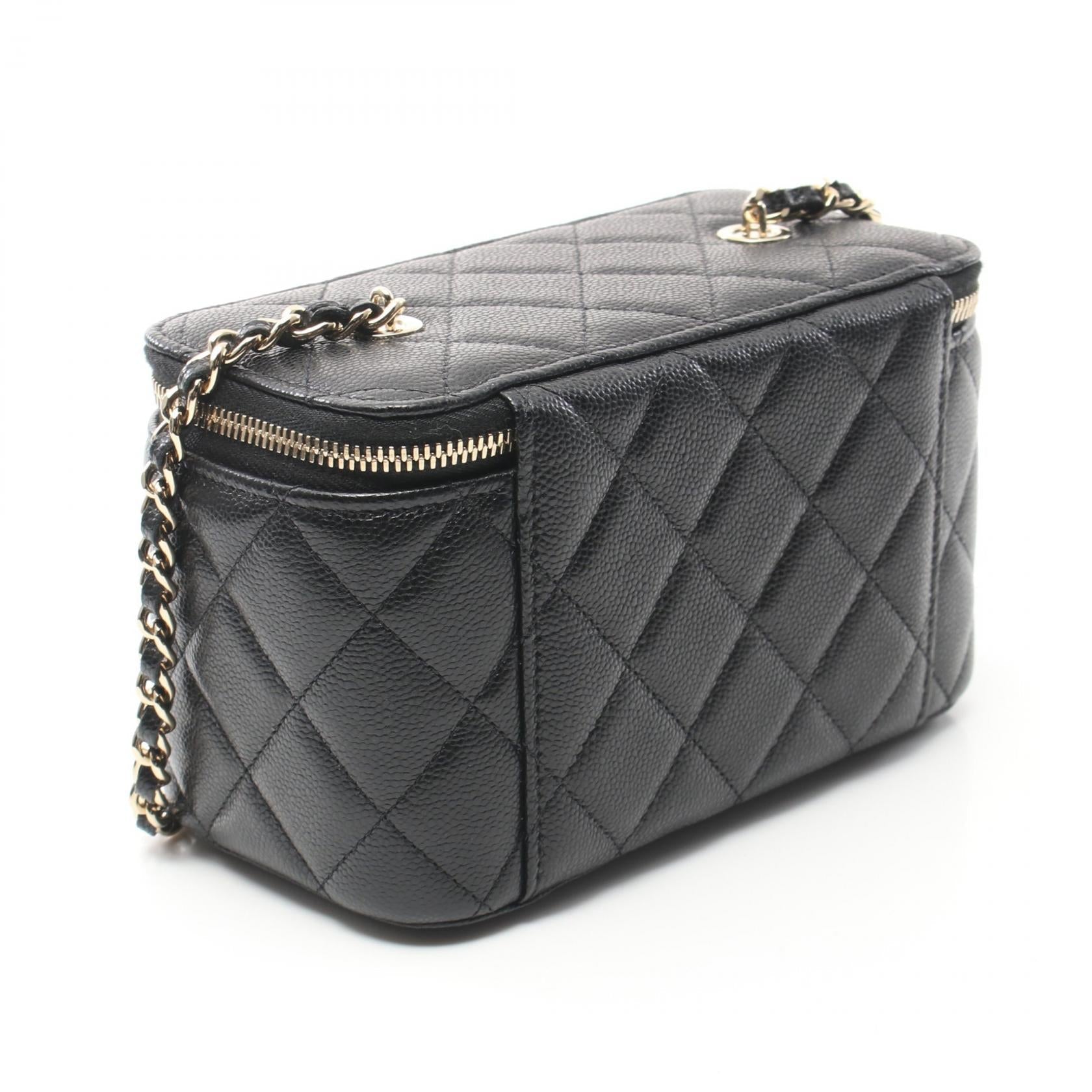 Top Quality Chanel Matelasse Small Vanity Shoulder Bag Black