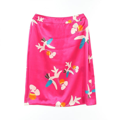 Top Quality Chanel Silk Skirt Pink Multicolor
