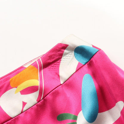 Top Quality Chanel Silk Skirt Pink Multicolor