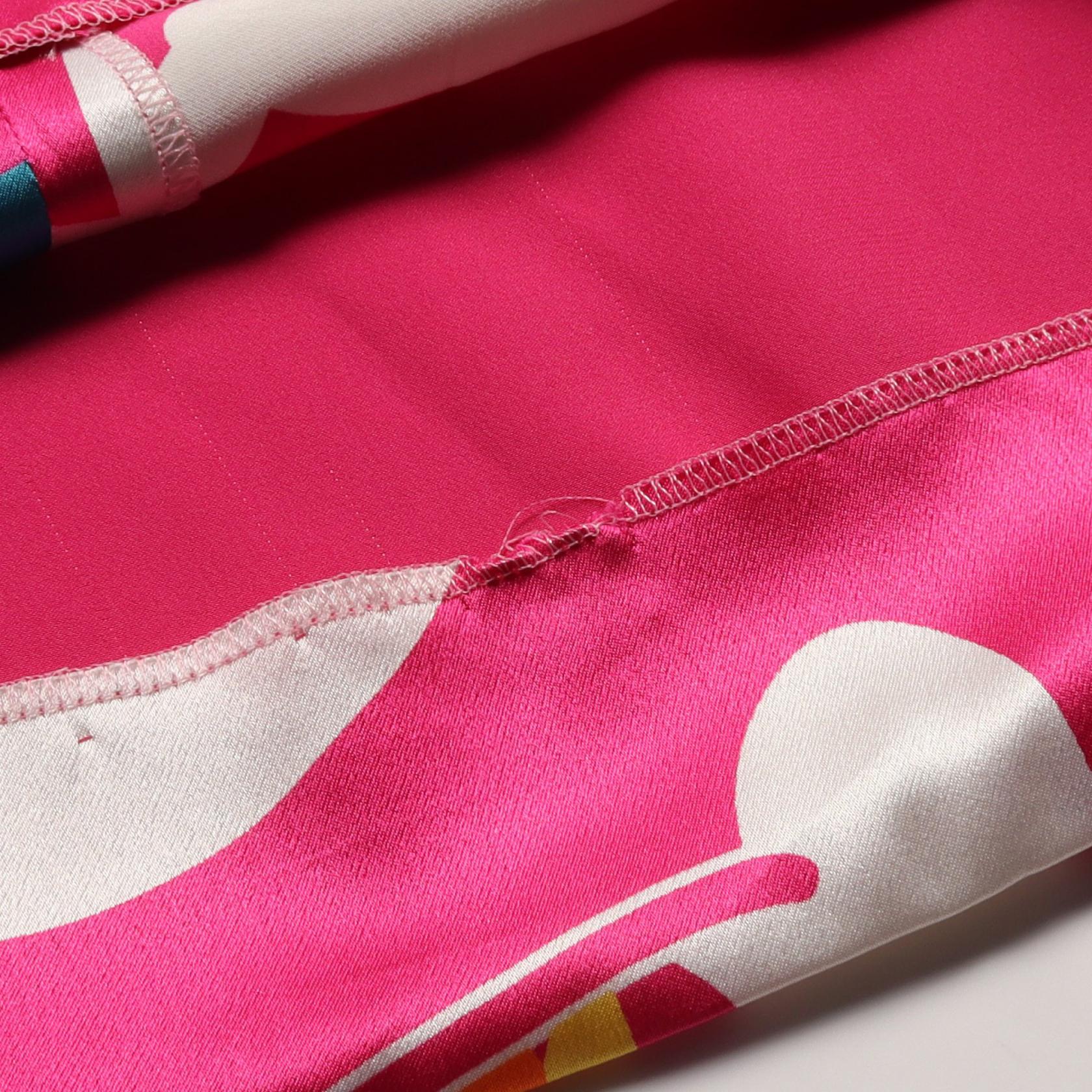 Top Quality Chanel Silk Skirt Pink Multicolor