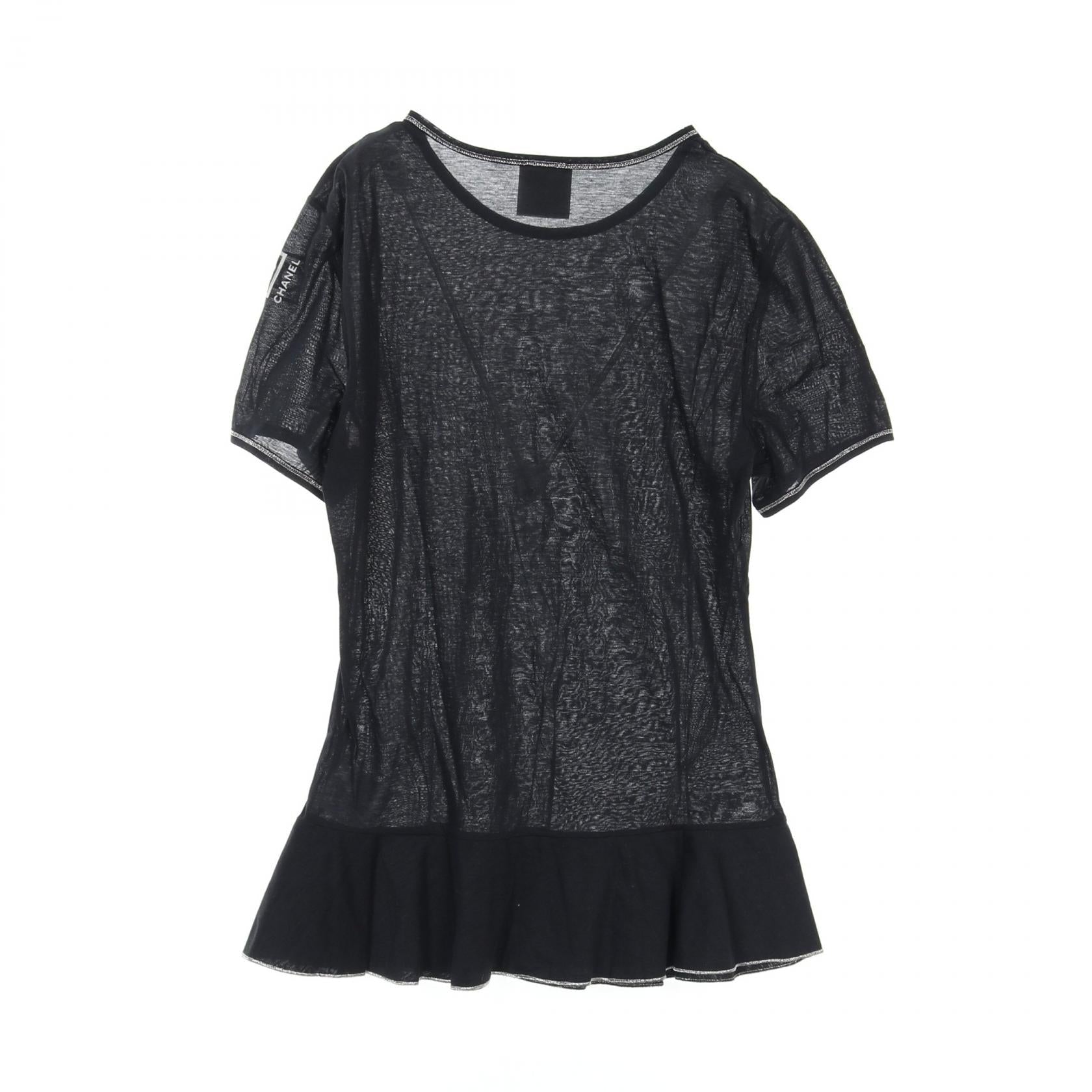 Top Quality Chanel Cotton Sports Line Top Black
