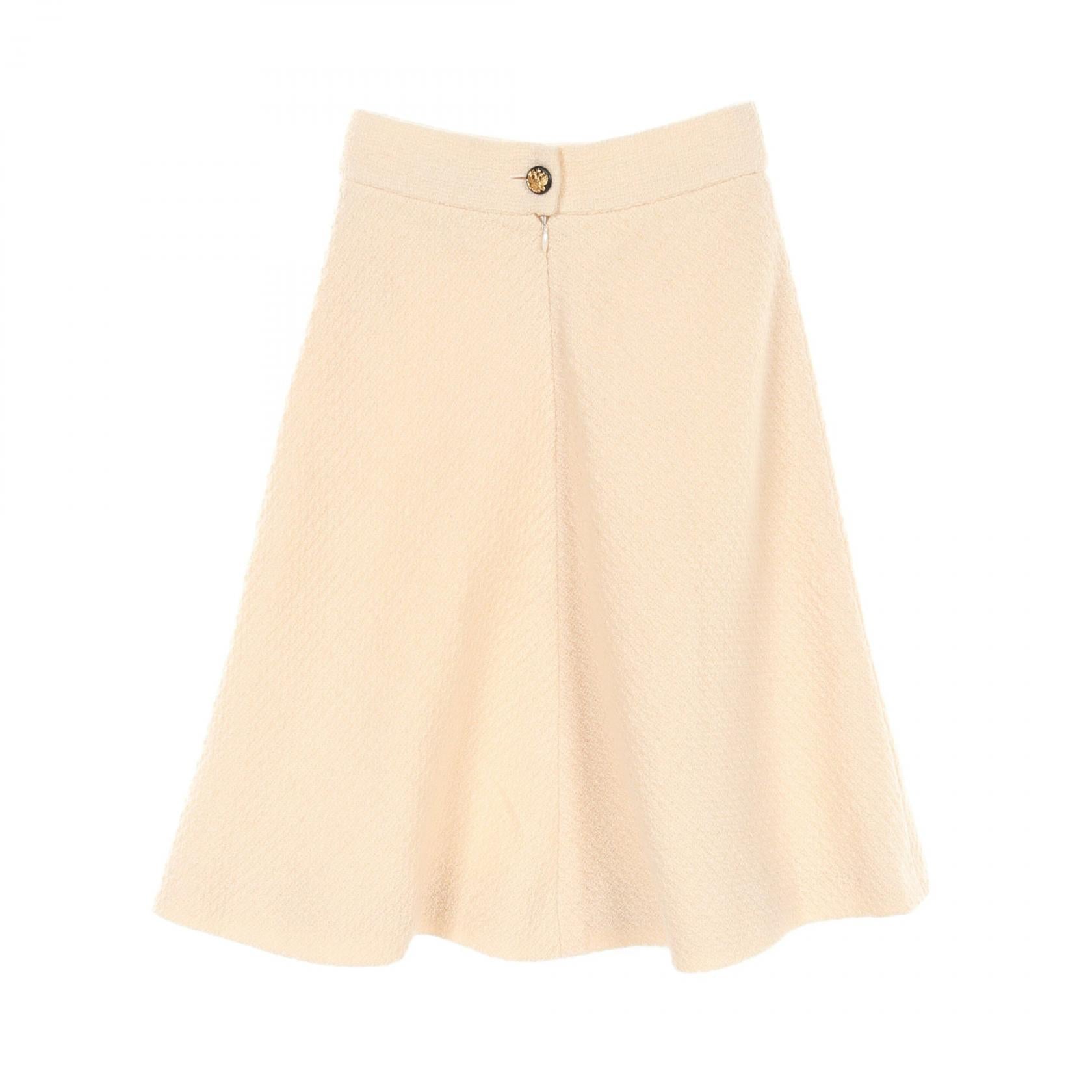 Top Quality Chanel Wool Skirt Ivory P36027