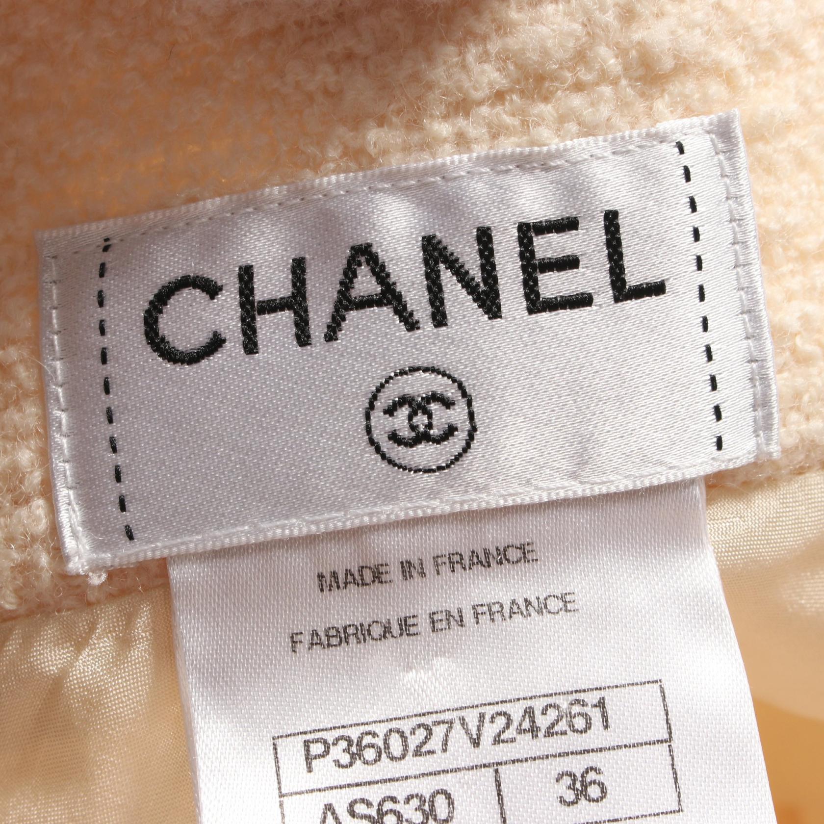 Top Quality Chanel Wool Skirt Ivory P36027