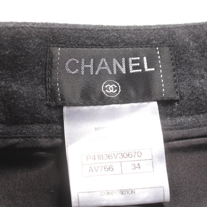 Top Quality Chanel Wool Angora Skirt Gray P41836