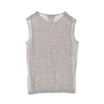Top Quality Chanel Cashmere Silk Knit Top Gray