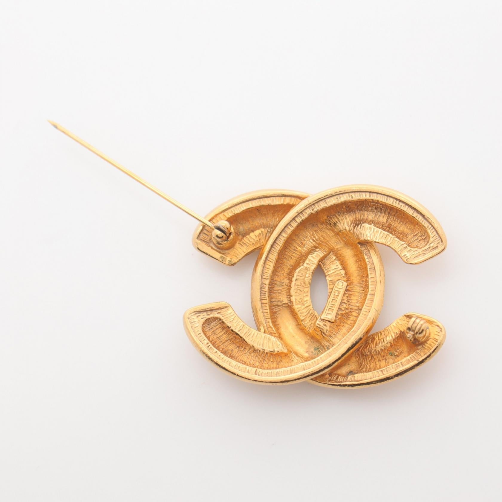 Top Quality Chanel Coco Mark Brooch Gold Plated