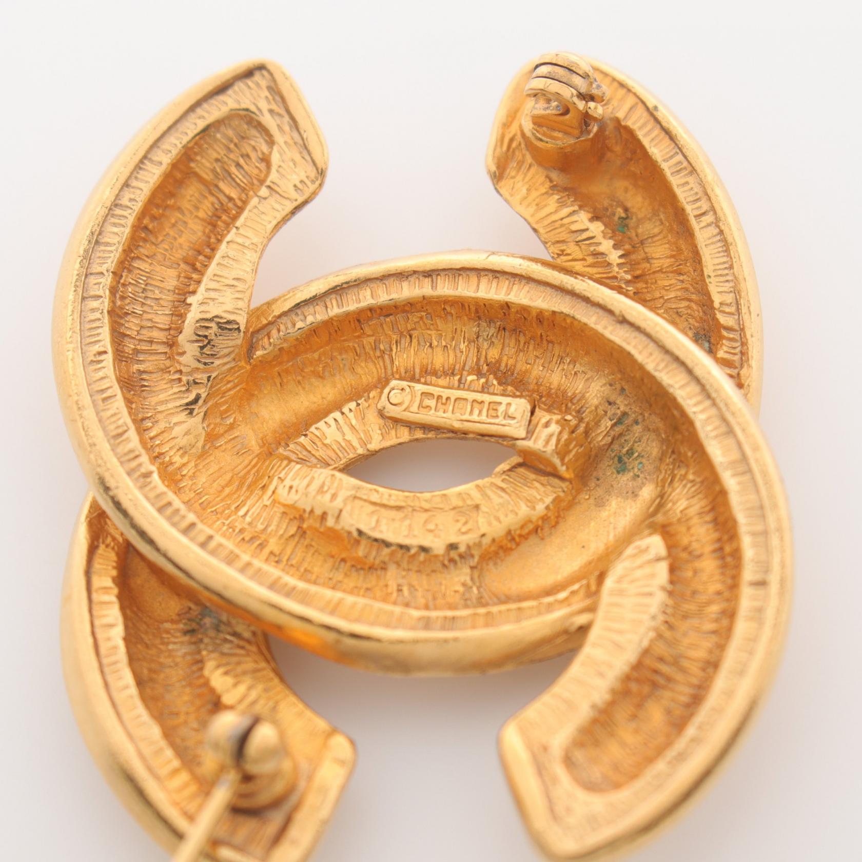 Top Quality Chanel Coco Mark Brooch Gold Plated