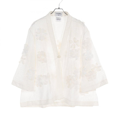 Top Quality Chanel Cotton Cardigan Ivory P50988W05629