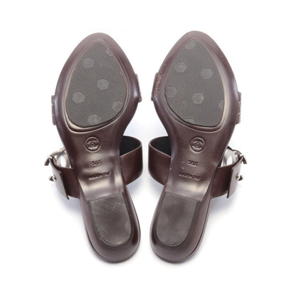 Top Quality Chanel Leather Coco Mark Sandals