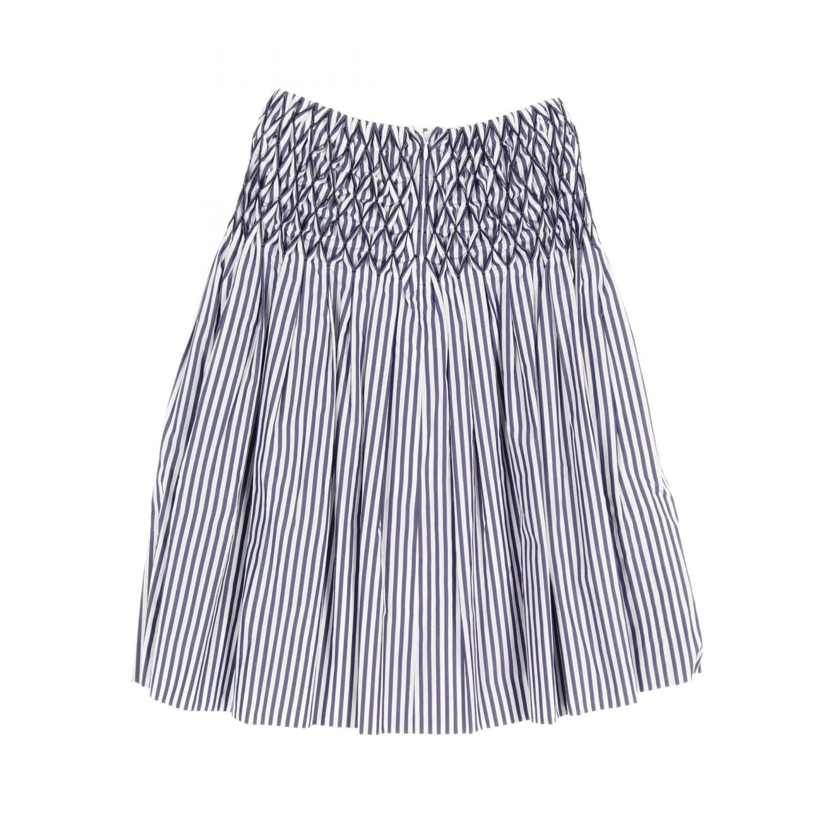 Top Quality Chanel Cotton Smocking Skirt