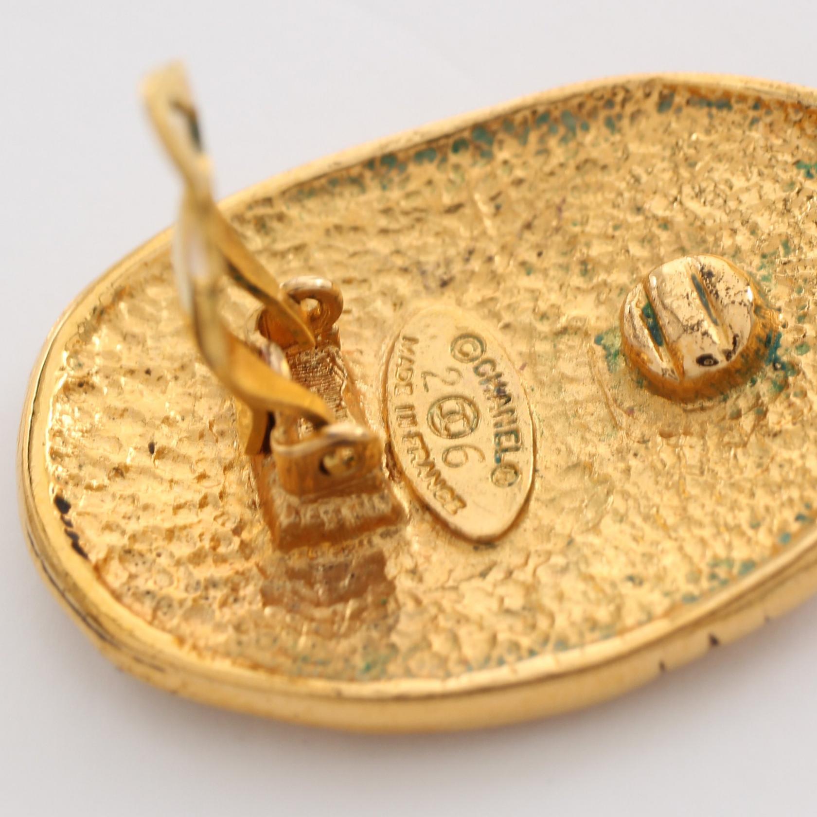 Top Quality Chanel Coco Mark Crown Earrings Gold