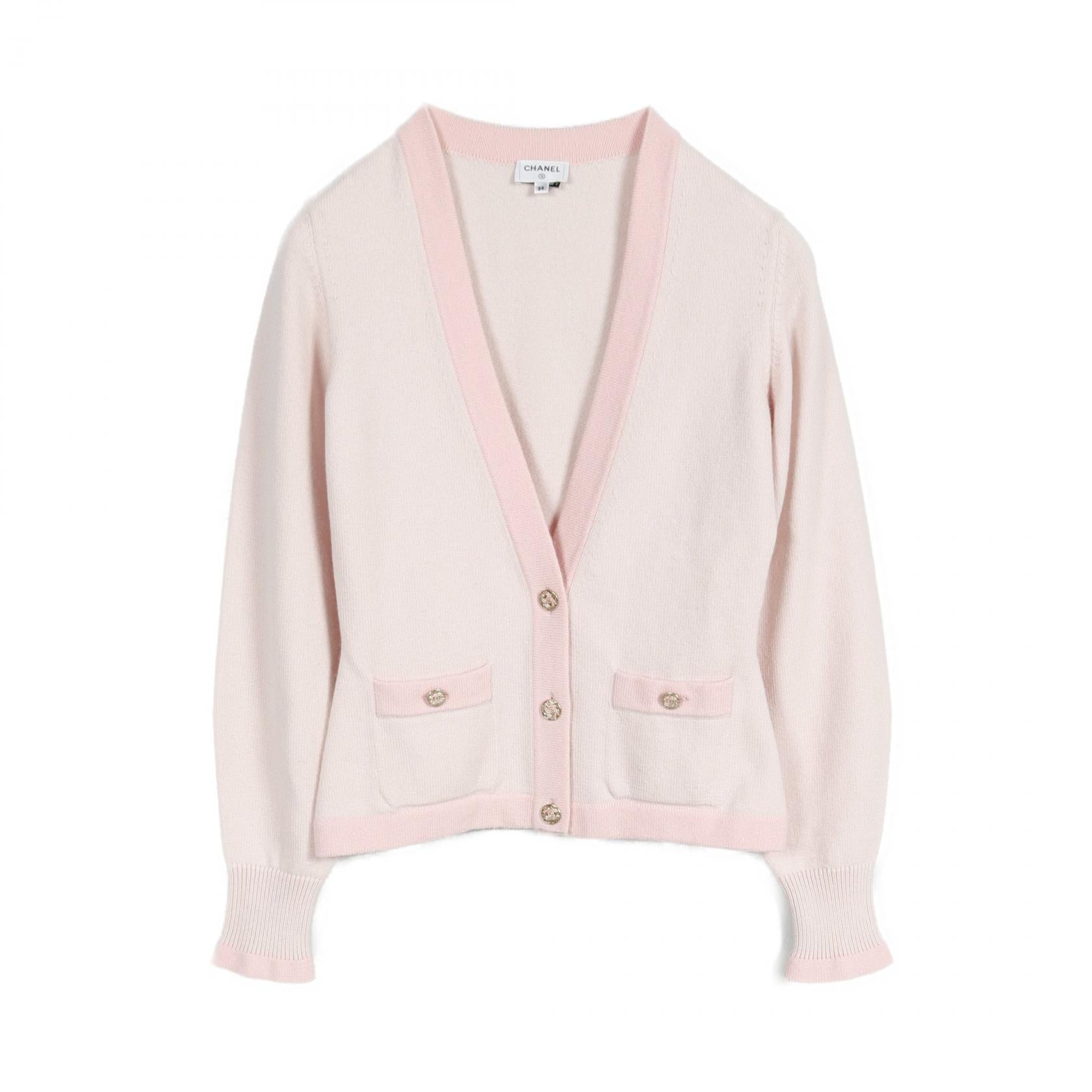 Top Quality Chanel Cashmere Cardigan Pink