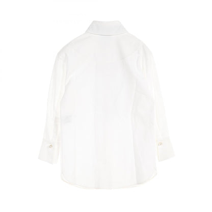 Top Quality Chanel Pearl Button Cotton Blouse