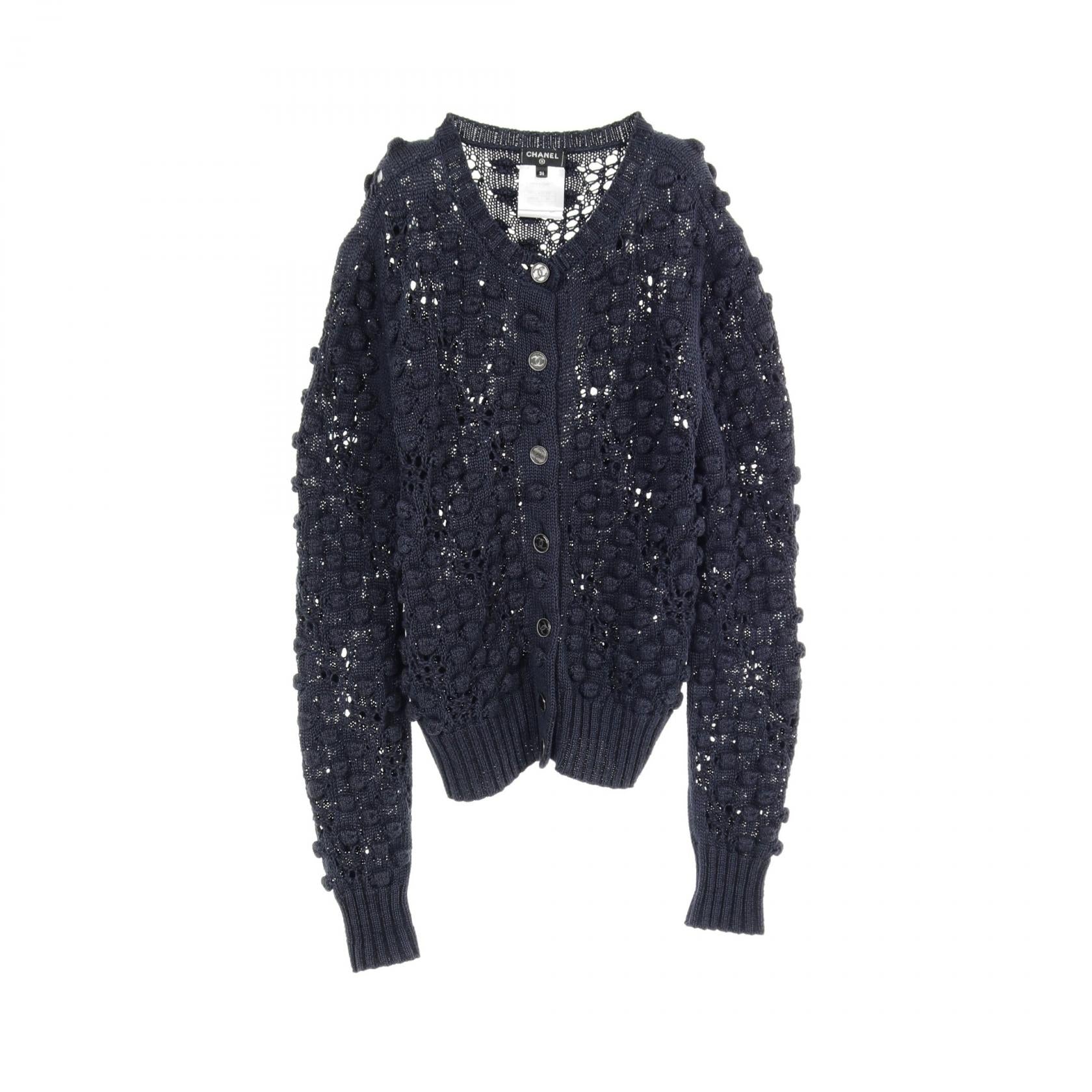 Top Quality Chanel Cotton Cardigan Coco Mark Button