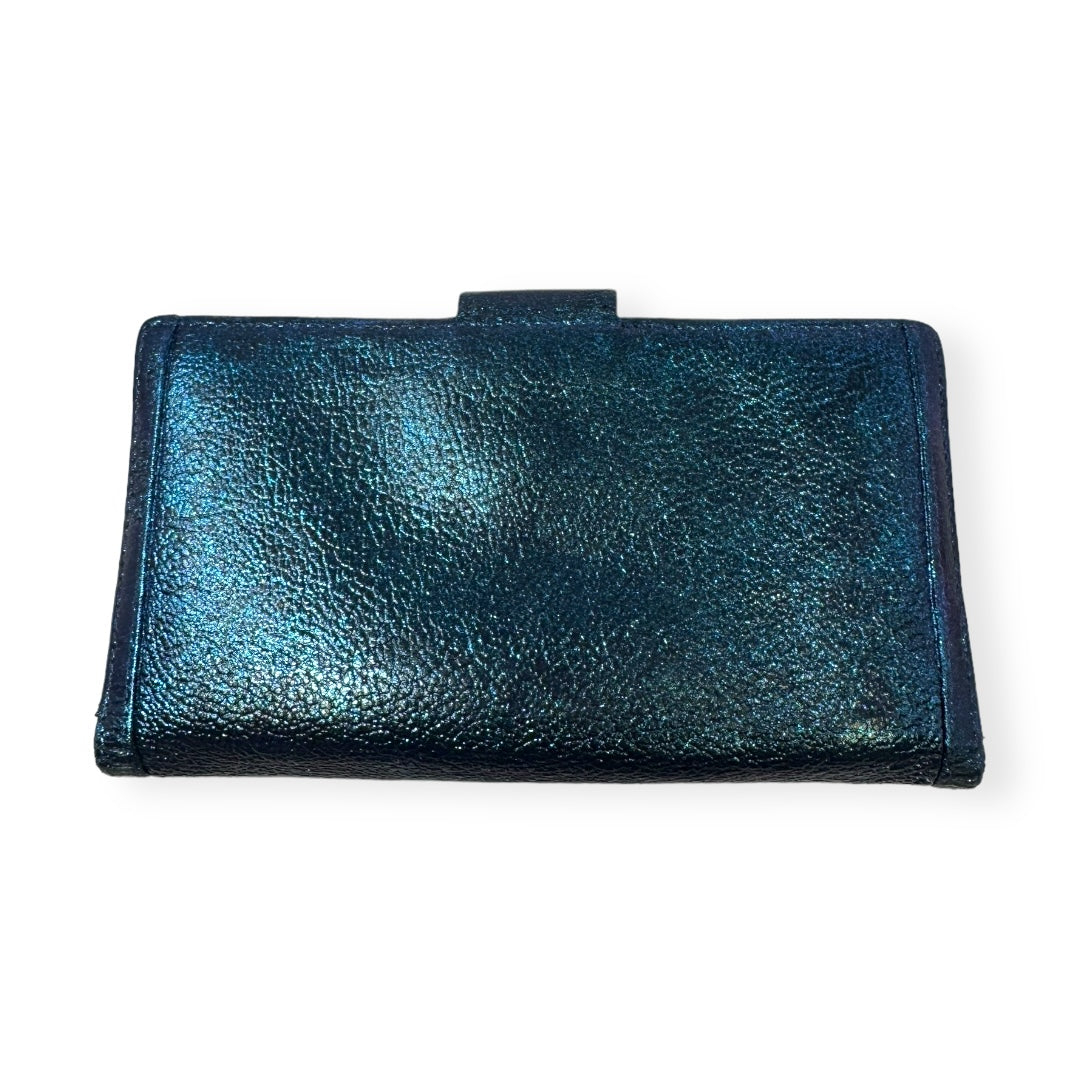 Bvlgari Bvlgari Upcycled Repurposed Bifold Wallet Designer Bvlgari In Glitter Painted Pebbled Leather. Size Small