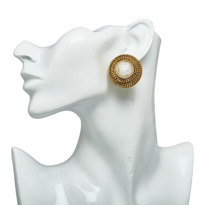 Top Quality Chanel Gold Plated Pearl Earrings