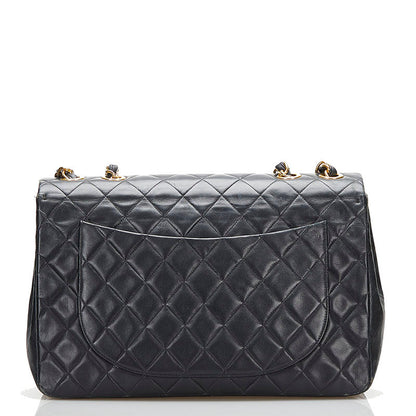 Top Quality Chanel Lambskin Matelasse 34 Chain Shoulder Tote Bag Black Gold