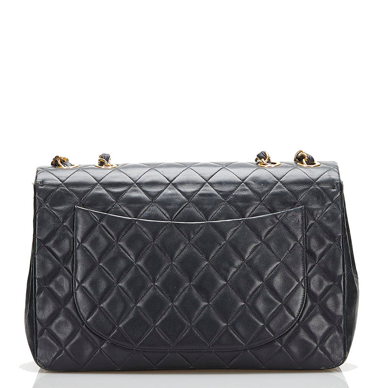 Top Quality Chanel Lambskin Matelasse 34 Chain Shoulder Tote Bag Black Gold