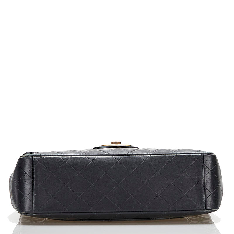 Top Quality Chanel Lambskin Matelasse 34 Chain Shoulder Tote Bag Black Gold