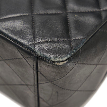 Top Quality Chanel Lambskin Matelasse 34 Chain Shoulder Tote Bag Black Gold