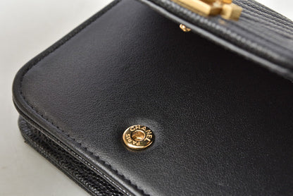 Top Quality Chanel Boy Belt Bag Coin Case Chain Pouch Black Gold Hardware