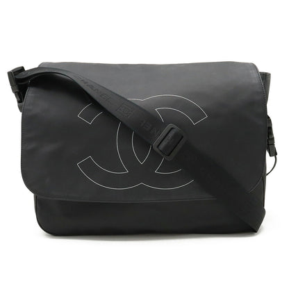 Top Quality Chanel Rubber Coated Messenger Bag Black