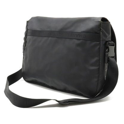 Top Quality Chanel Rubber Coated Messenger Bag Black