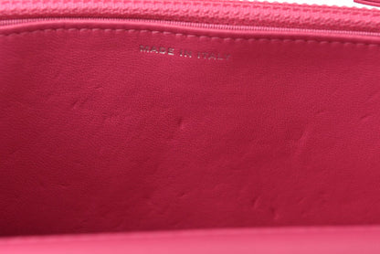 Top Quality Chanel Lambskin Chain Wallet Shoulder Bag Pink Silver Hardware