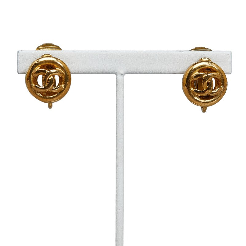 Top Quality Chanel Coco Mark Gold Plated Earrings