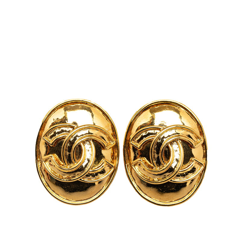 Top Quality Chanel Vintage Coco Mark Earrings Gold