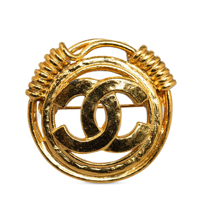 Top Quality Chanel Vintage Coco Mark Brooch Gold Plated