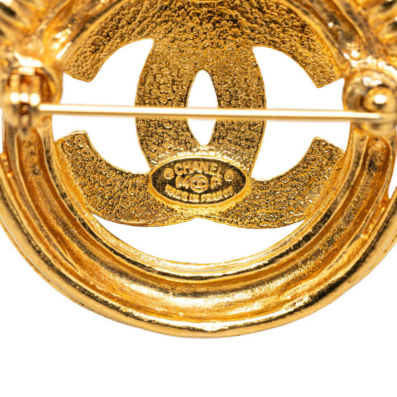 Top Quality Chanel Vintage Coco Mark Brooch Gold Plated