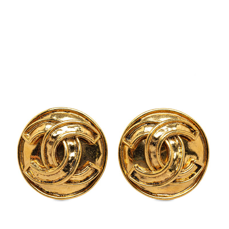 Top Quality Chanel Vintage Coco Mark Earrings Gold