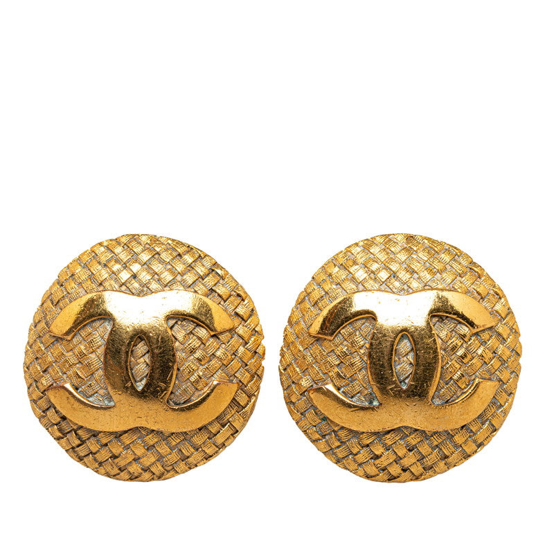 Top Quality Chanel Vintage Coco Mark Earrings Gold Plated