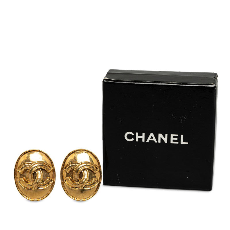 Top Quality Chanel Vintage Coco Mark Earrings Gold Plated