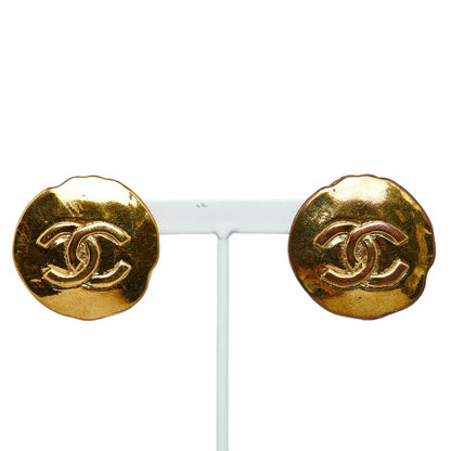 Top Quality Chanel Vintage Coco Mark Earrings Gold